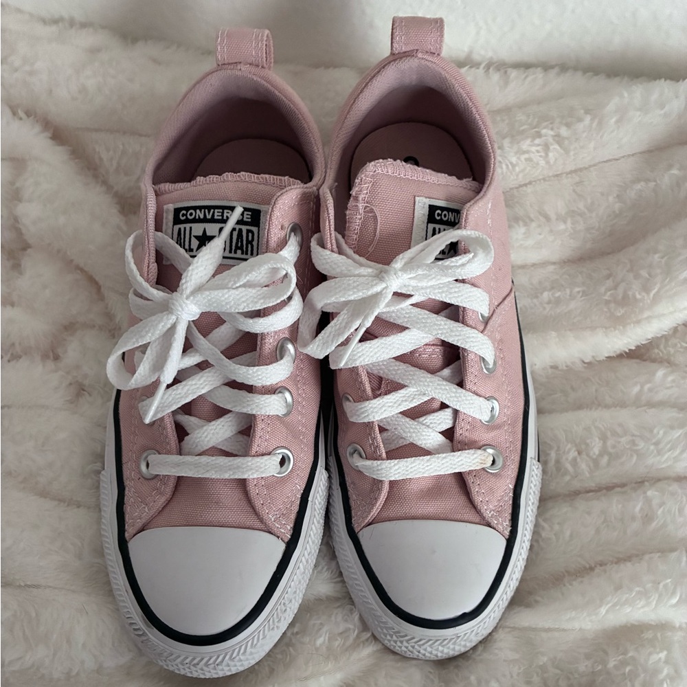 Converse Low Top Sneakers - Light Pink with White Accents